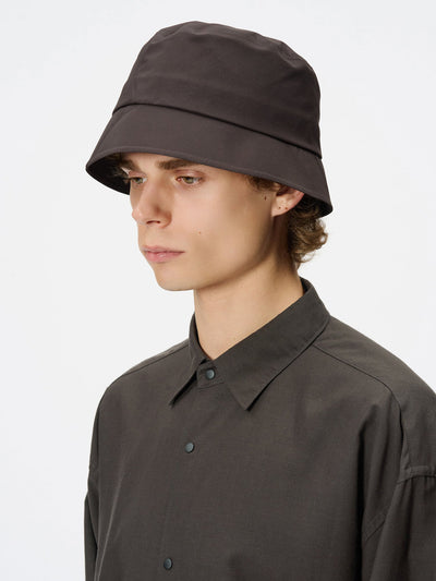 Model: Height 185cm / 6'0" | Wearing: DEEP BROWN / F